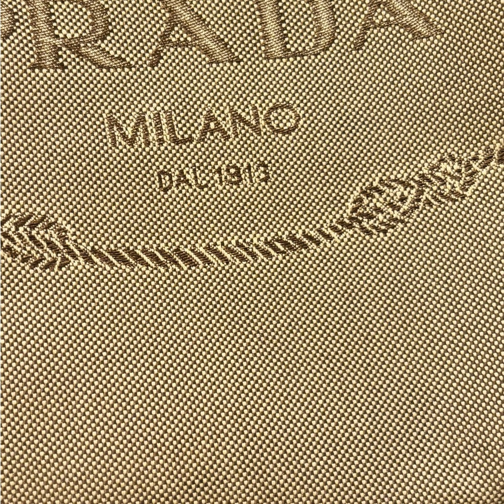 Prada Khaki Canvas and Brown Leather Messenger Bag - Picture 5 of 15